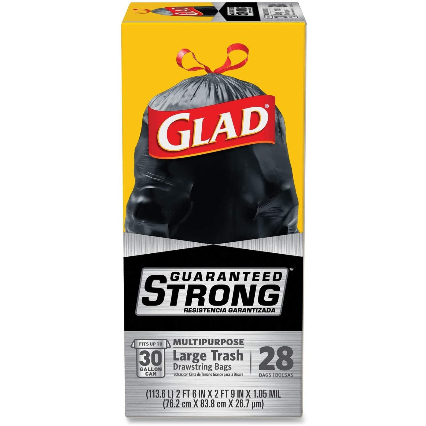 Glad Large Trash Bags 30 Gallon/25ct