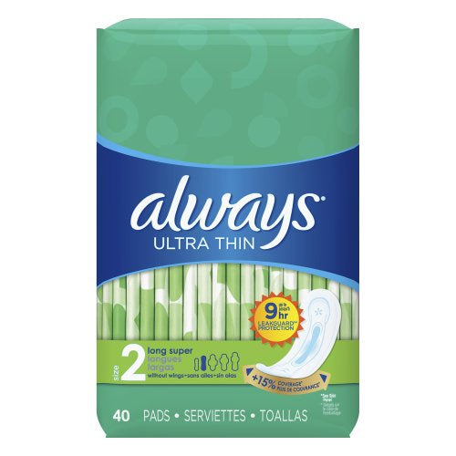 Always Ultra Thin Pads Non Wing Size 2 40ct