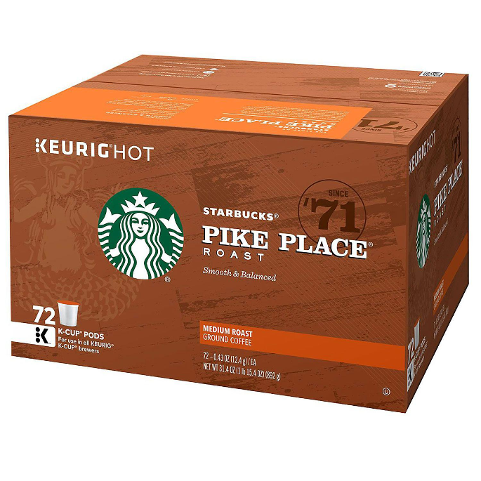 BIZ Starbucks Pike Place Roast K-Cups (72ct)