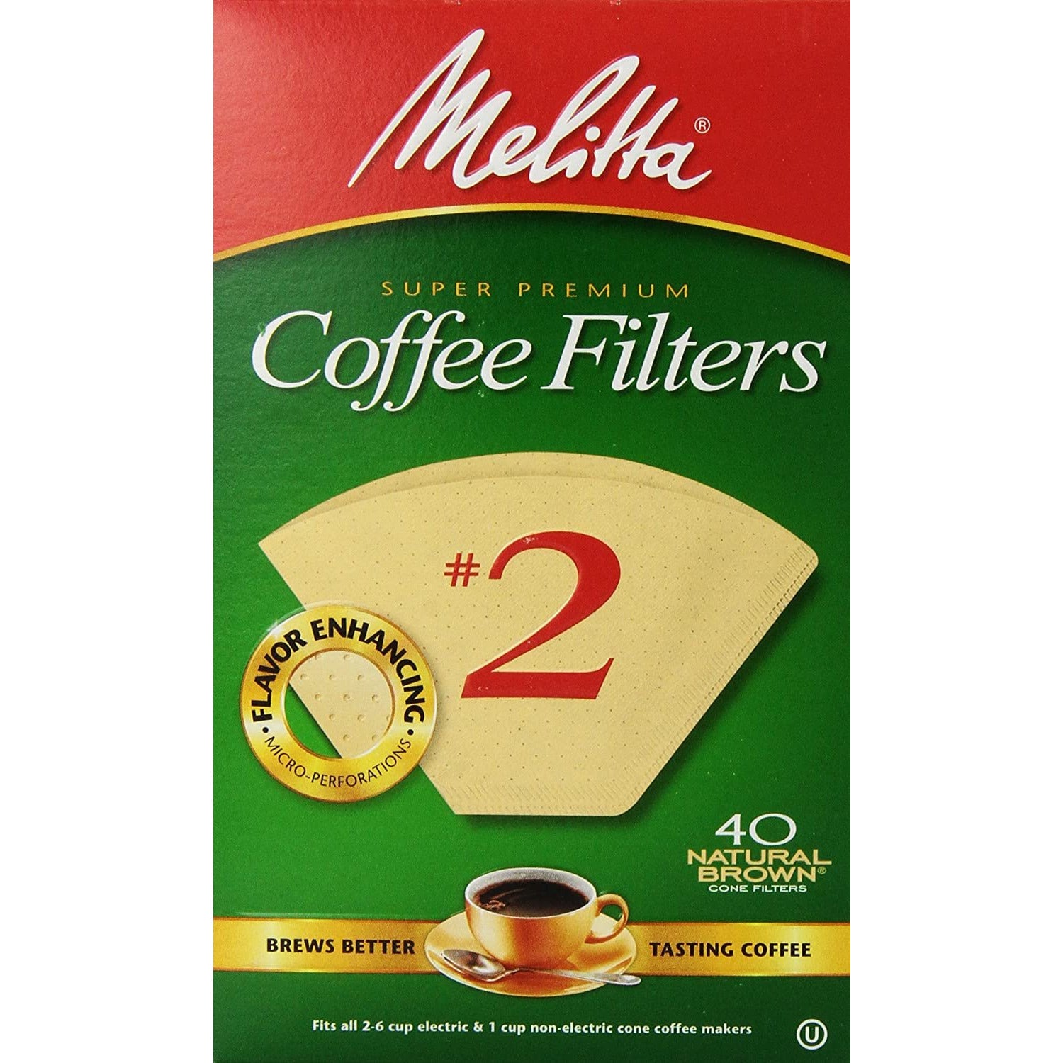 Melitta Coffee Filters Size #2 40ct