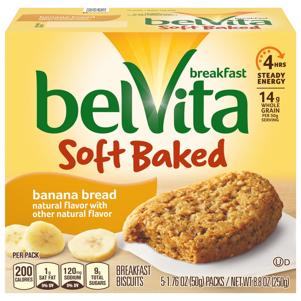 BelVita Breakfast Bars Soft Baked Banana Bread 5ct/8.8oz