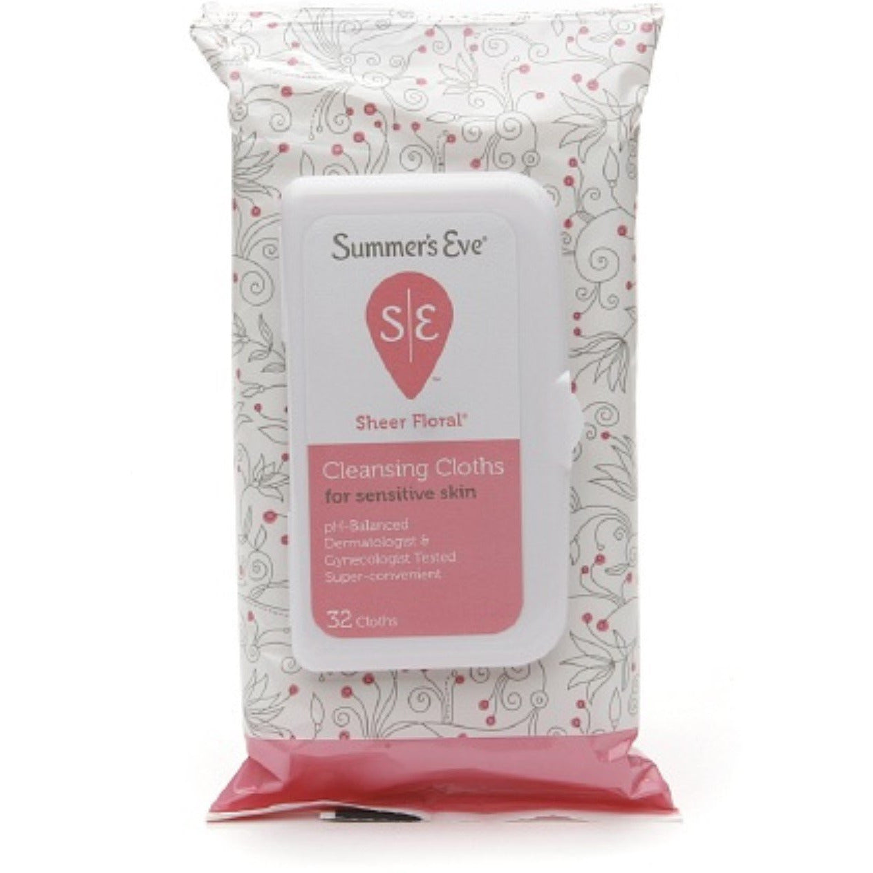 Summers Eve Cleansing Wipes Sheer Floral Sensitive 32ct