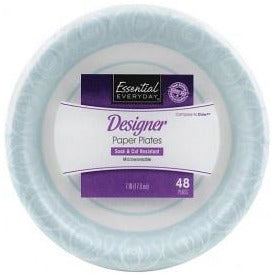 Essential Everyday Designer Paper Plates 6.87" 48ct