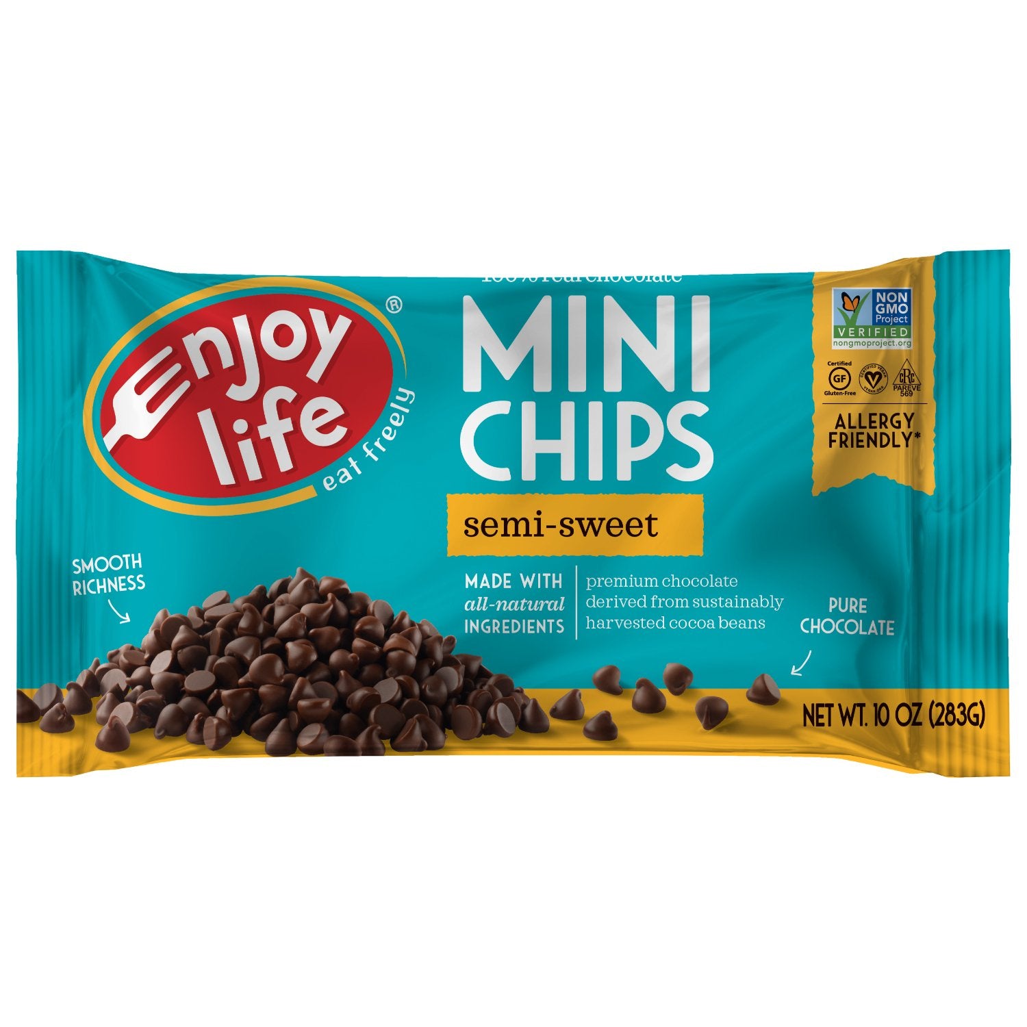 Enjoy Life Dairy Free Chocolate Chips Semi Sweet 10oz