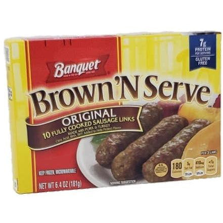 Brown N Serve Banquet Sausage Links Original 6.4oz