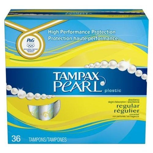 Tampax Pearl Tampons Regular Absorbency 36ct