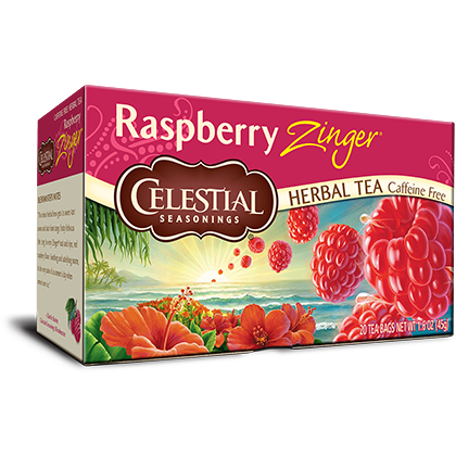 Celestial Herbal Tea Caffeine Free Raspberry Zinger 20ct