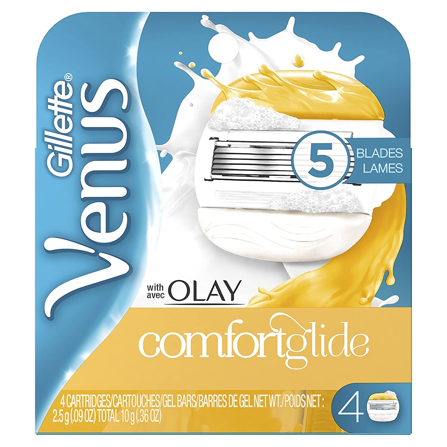 Gillette Womens Venus & Olay ComfortGlide Razor Cartridges 4ct