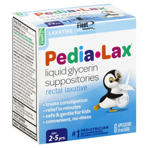 Pedia-Lax Liquid Glycerin Suppositories 6ct