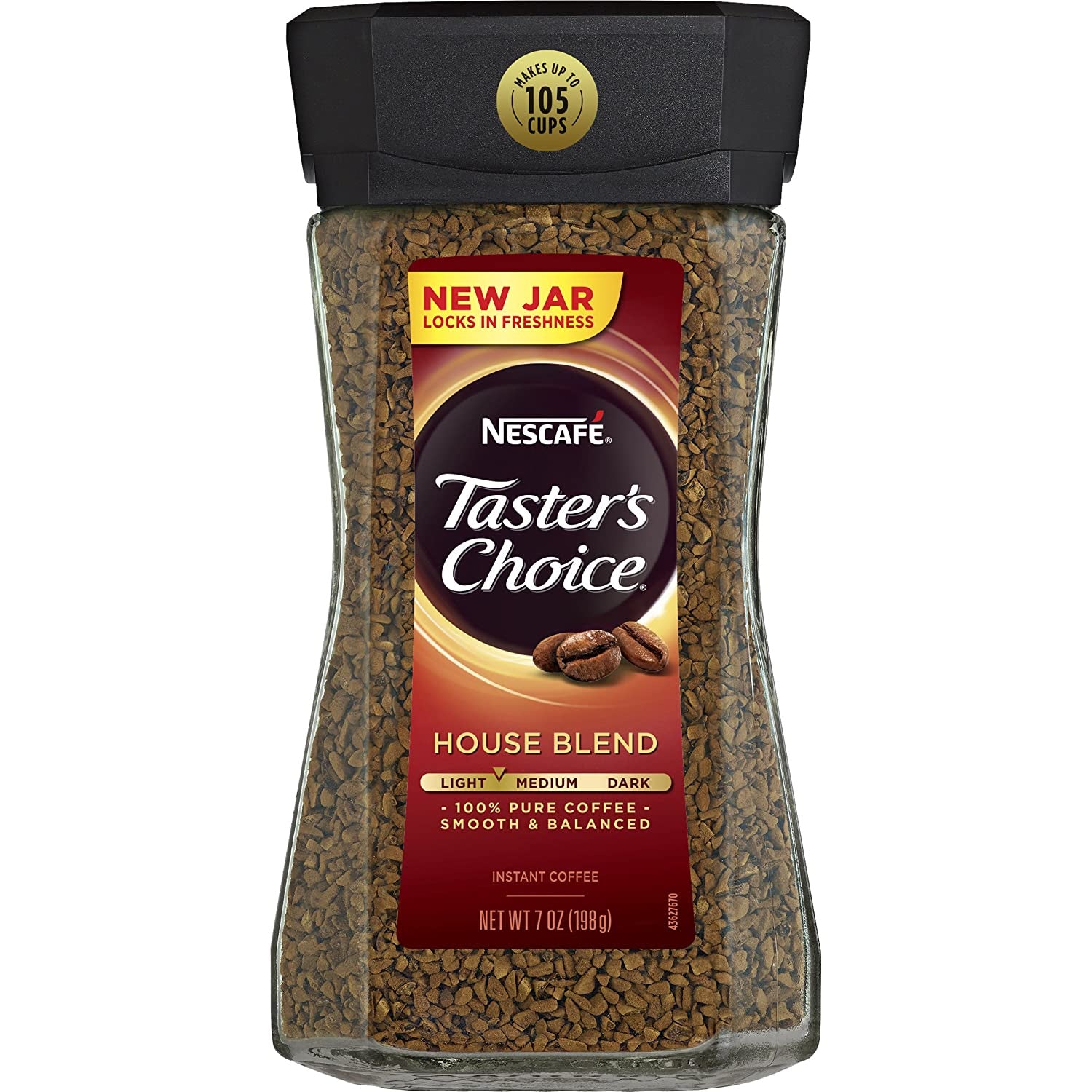 Nescafe Tasters Choice Instant Coffee House Blend Medium Light Roast 7oz