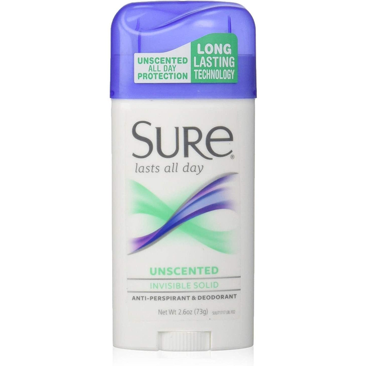 Sure Deodorant Invisible Solid Unscented 2.6oz