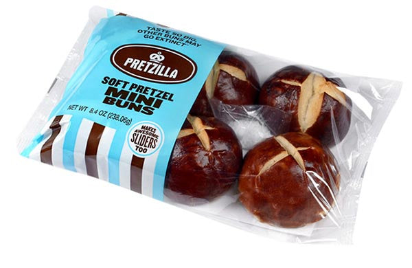 Pretzilla Mini Soft Pretzel Buns 6ct 8.4oz