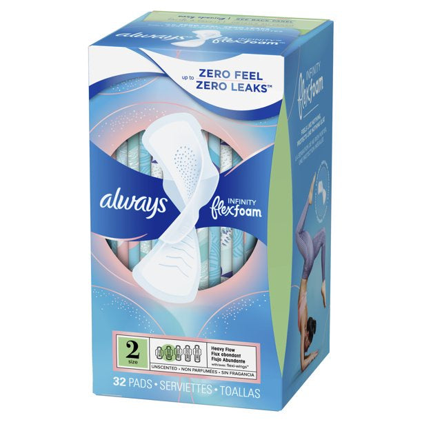 Always Infinity flexfoam size 2 Pads 32 ct