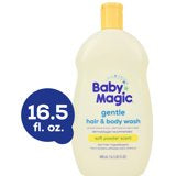 Baby Magic Tear-Free Gentle Hair and Body Wash Soft Powder Scent 30oz