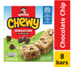 Quaker Chewy Choc Chip Granola Bars 8ct/0.84oz