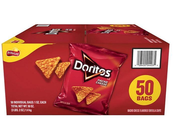 Doritos Nacho Cheese Chips 1oz (50pk)