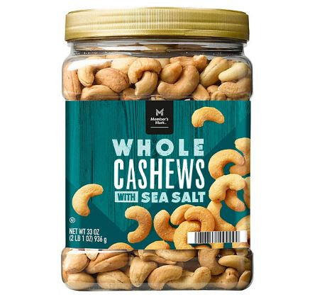 Member's Mark Whole Cashews with Sea Salt 33oz