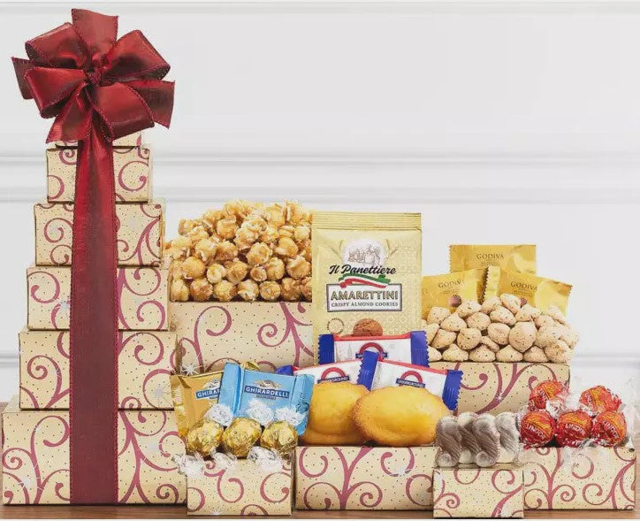 Chocolate and Sweets Gift Tower, Standard Canadian Shipping