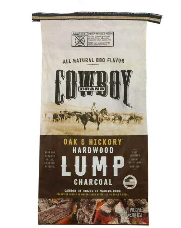 Cowboy Hardwood Lump Charcoal Southern Style, 15lb