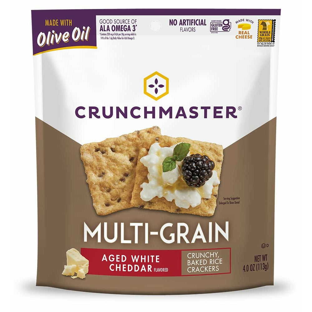 Crunchmaster Multi-Grain Cracker White Cheddar 4oz