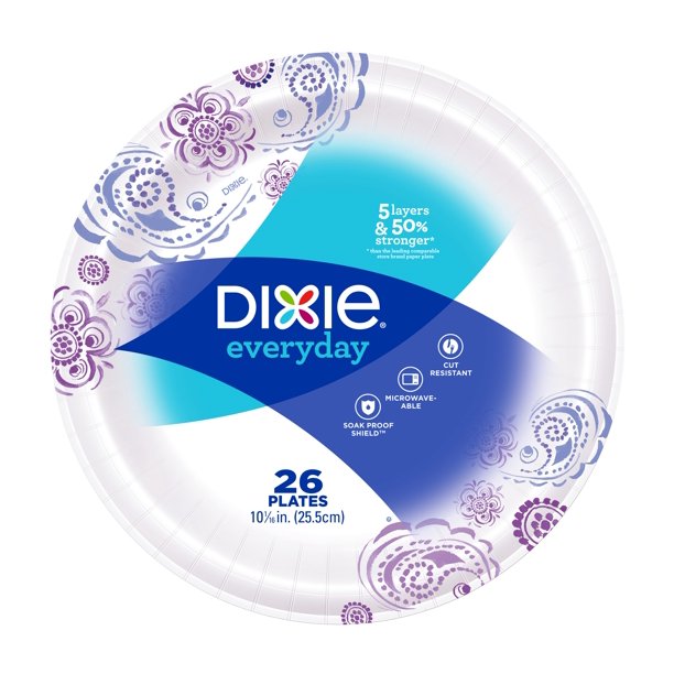 Dixie Heavy Duty Paper Plates 10"/26ct