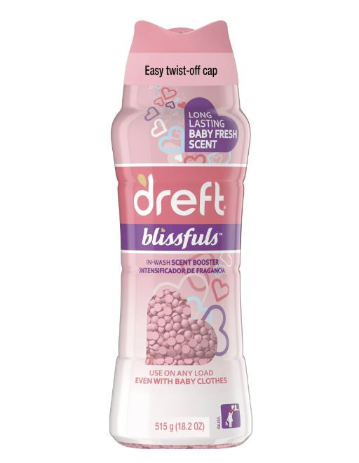 Dreft Blissfuls In-Wash Scent Booster Beads, Baby Fresh Scent 18.2 oz