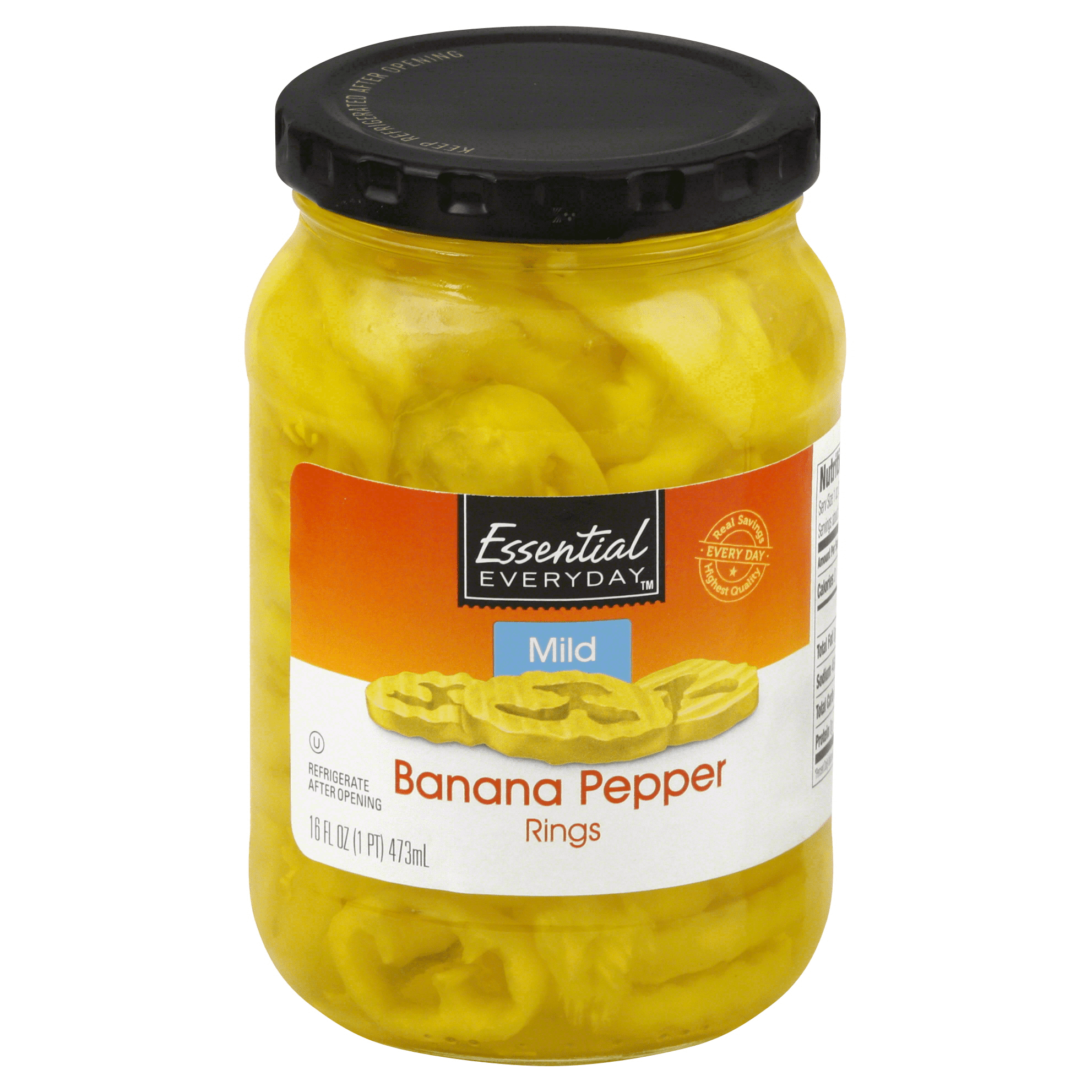 Essential Everyday Banana Pepper Rings Mild 16oz