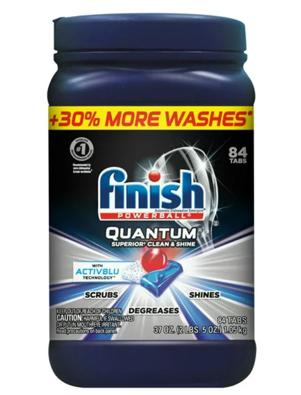 Finish Quantum Dishwasher Detergent Powerball Tablets 84ct.