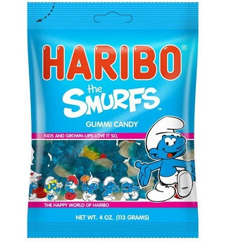 Haribo Candy Smurfs 4oz