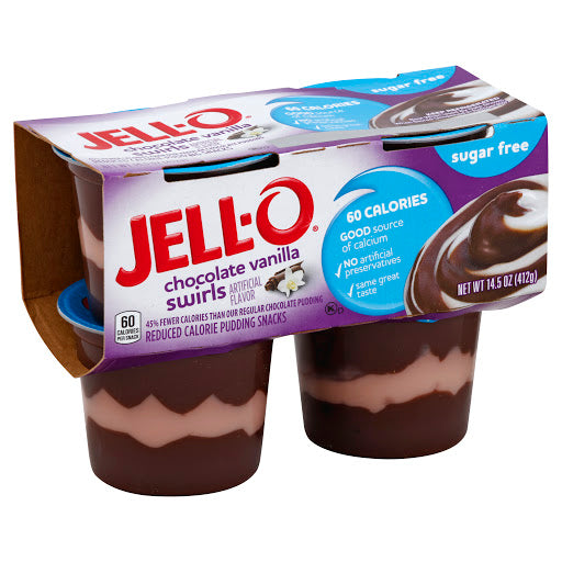 Jell-O Choc Vanilla Sugar Free 4pk