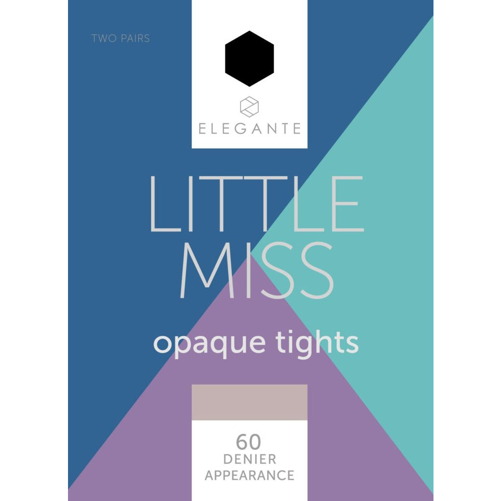 Elegante Little Miss Opaque Tights 60 denier black 2pr