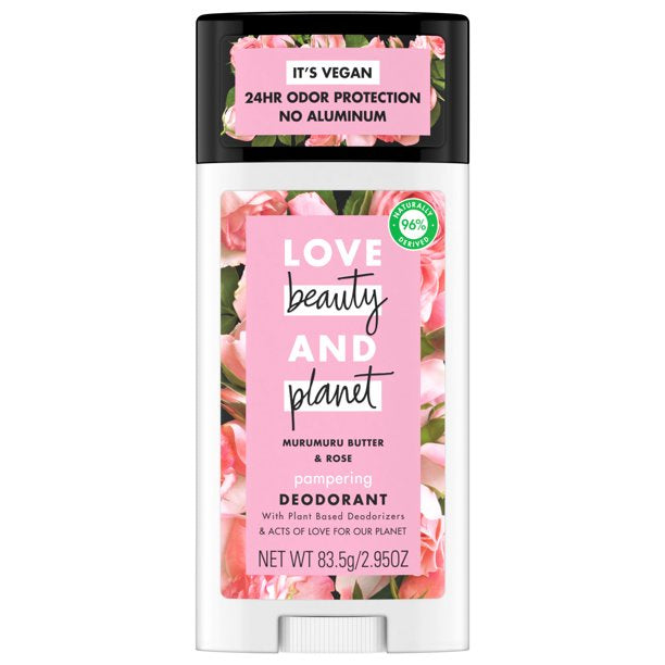 Love Beauty Planet Murumuru Butter and Rose Deodorant 2.95oz