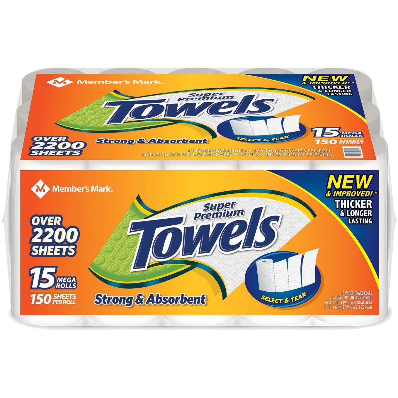 Members Mark Paper Towel 2ply 15 Rolls (Bulk Package)