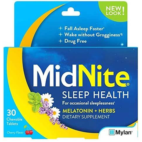 MidNite Sleep Aid Chewable Tablets Cherry 30 ct