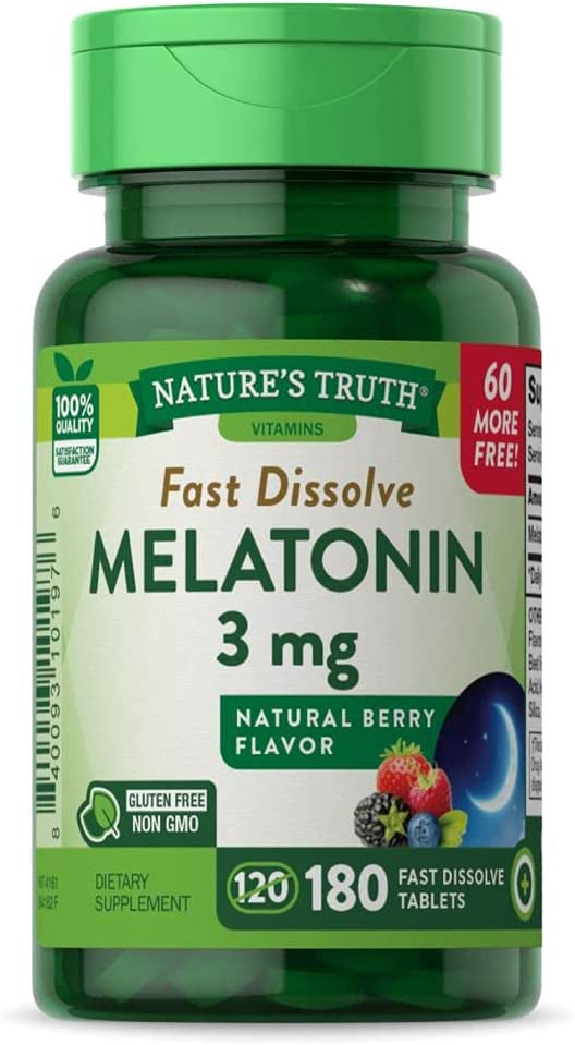 Nature's Truth Fast Dissolve Melatonin 3 mg 180 ct.