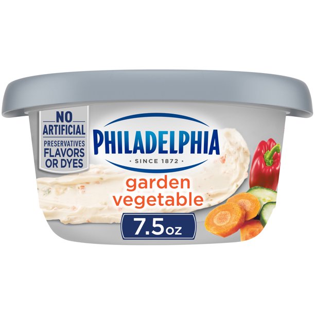 Philadelphia Cream Cheese Spread Garden Vegetable 7.5oz.