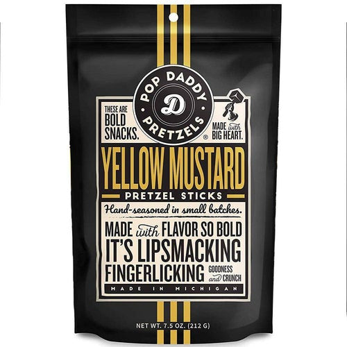 Pop Daddy Pretzels Yellow Mustard 7.5oz