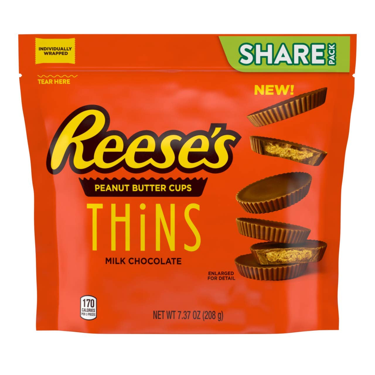 Reese's Thins Peanut Butter Cups Milk Chocolate 7.37oz