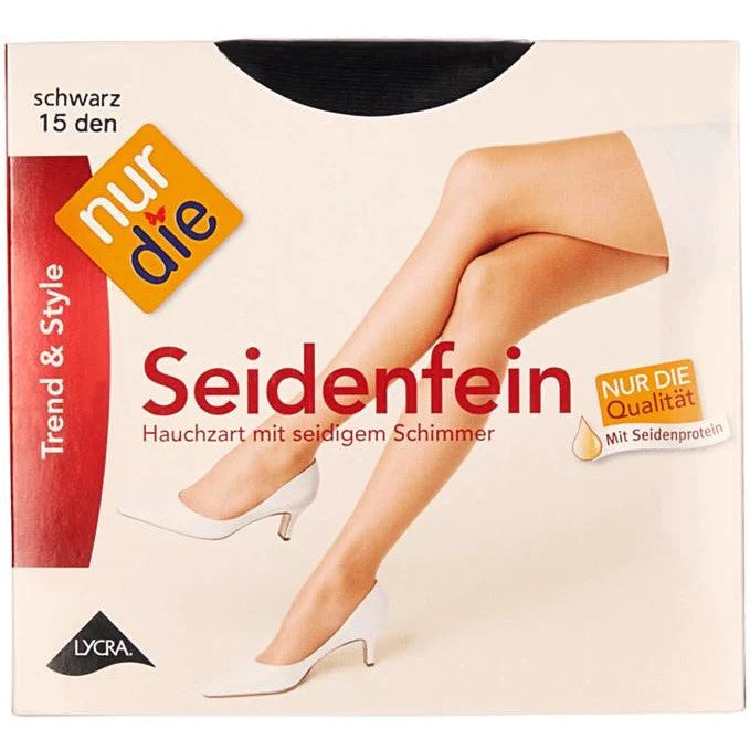 NURDIE SEIDENFEIN TIGHTS BLACK 15 DEN EXTRA LARGE