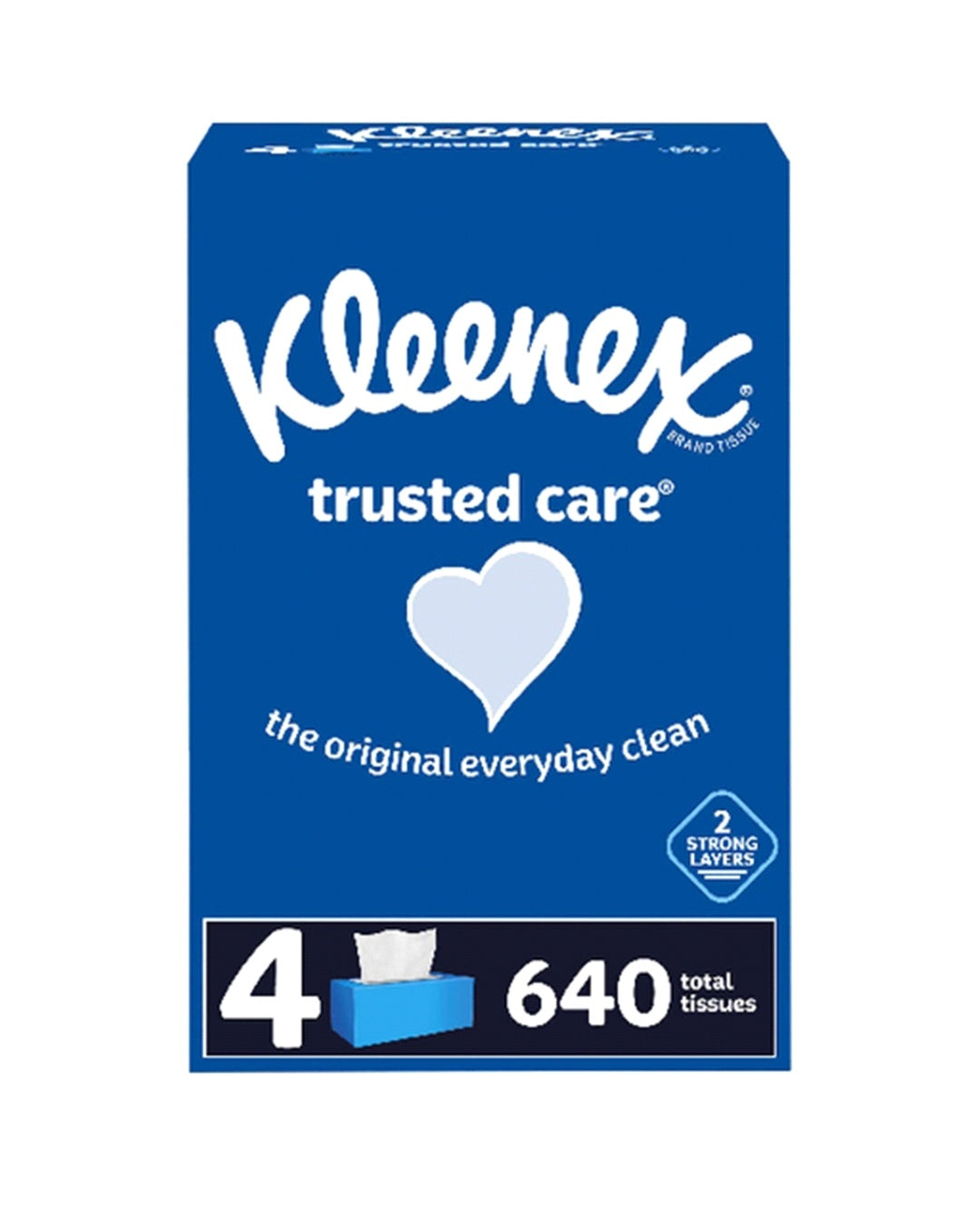 Kleenex Facial Tissue Flat Boxes 160ct/4box (Bulk Package)