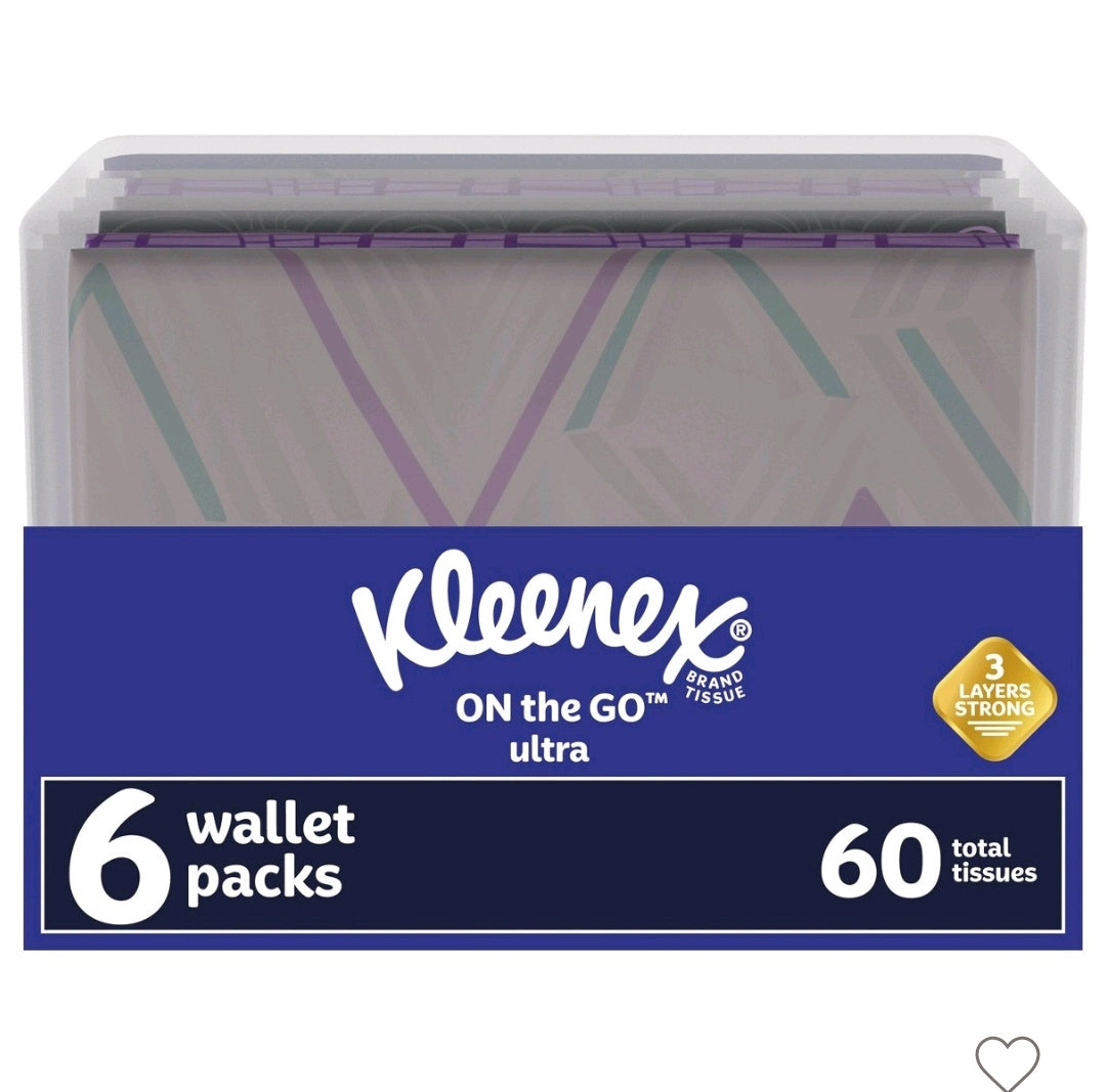 Kleenex Facial Tissues Slim Pack 10ct/6 pk