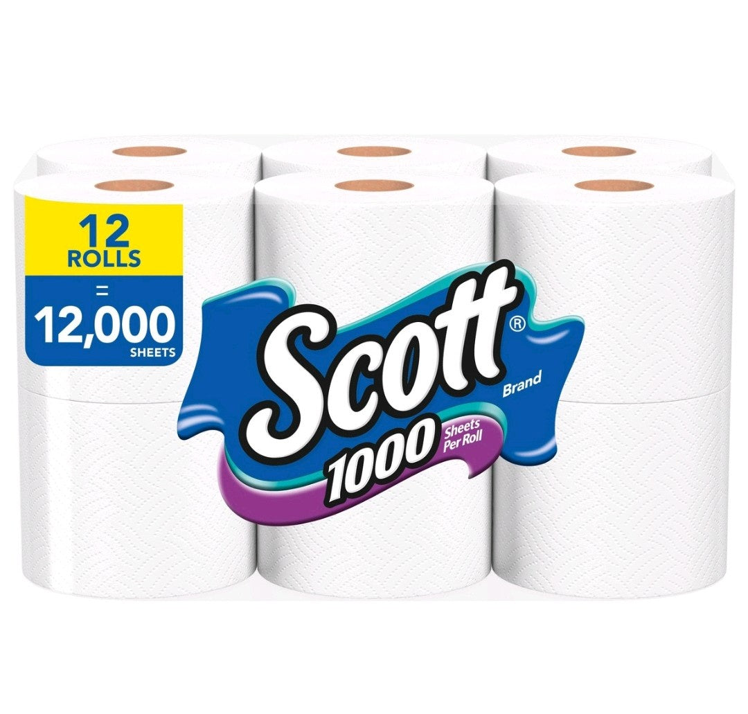 Scott Toilet Paper 1000 Sheets/Roll 12ct