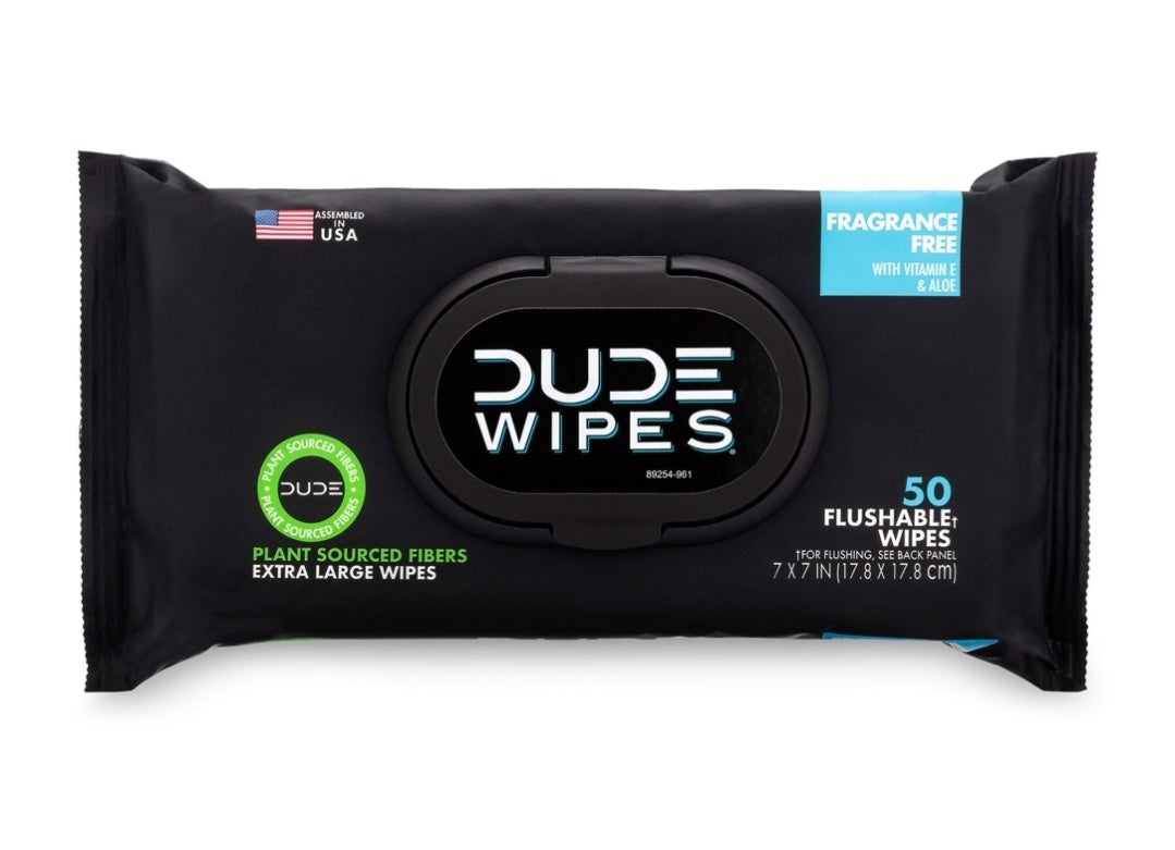 DUDE Wipes Flushable Extra Large and Fragrance-Free 50 ct.