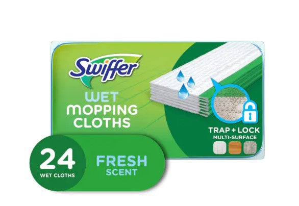 Swiffer Fresh Scent Wet Mopping Cloth Refills 24 ct-