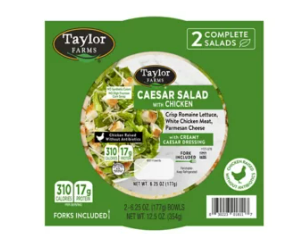 Taylor Farms Caesar Salad with Chicken Bowl, Individual