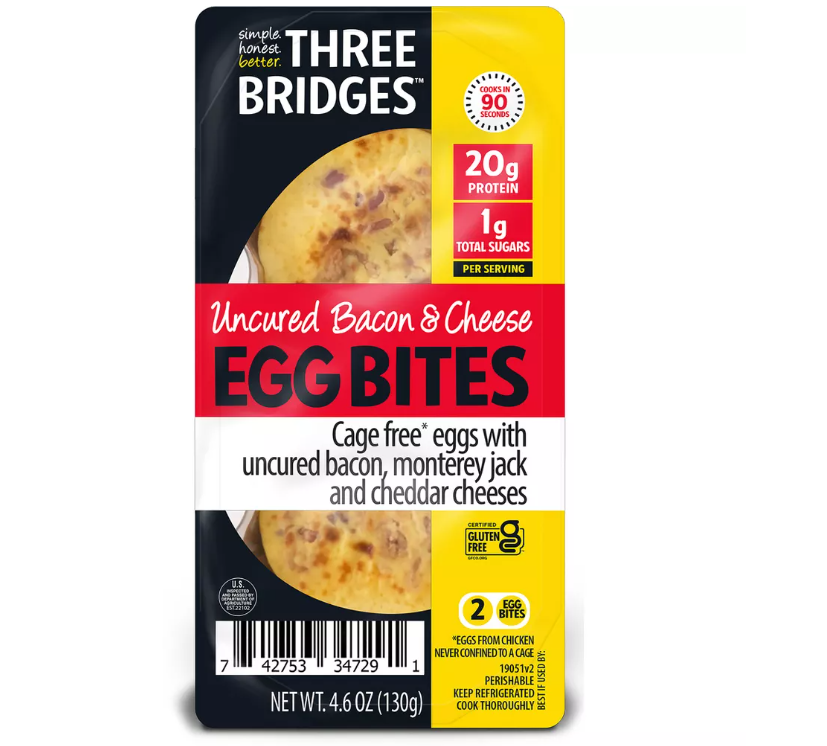 Three Bridges Egg Bites Bacon & Cheese 4.6oz