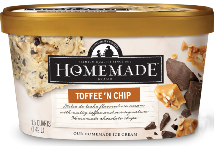 UDF Homemade Brand Toffee n Chip Ice Cream 48oz