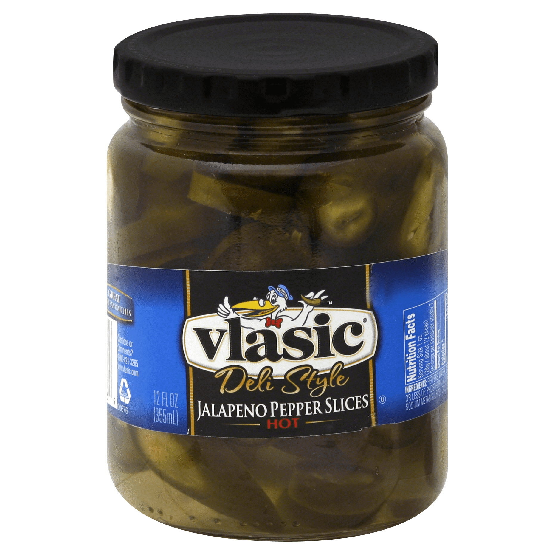 Vlasic Jalapeno Slices Hot 12oz