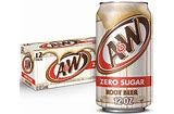 A&W Soda Zero Sugar 12ct/12oz(Deposit Incl)