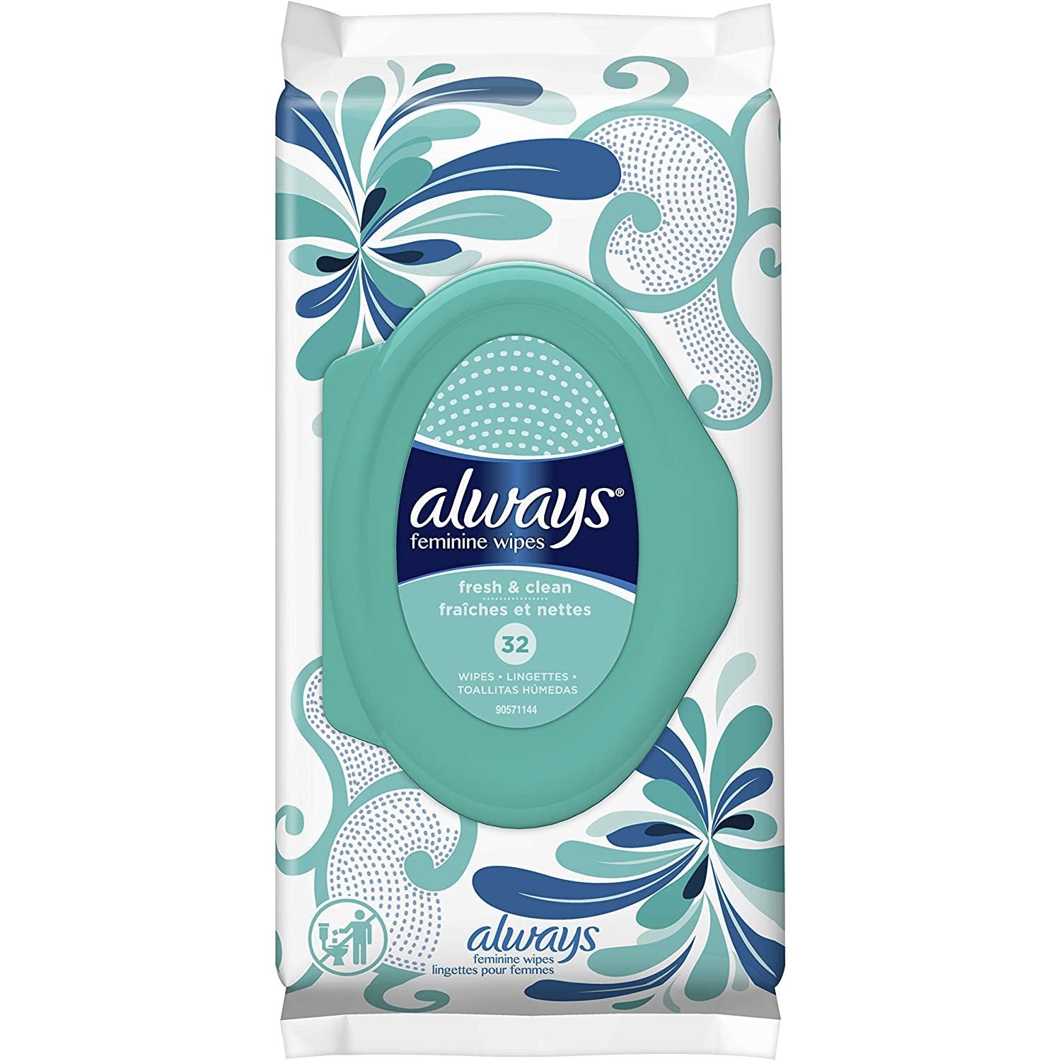 Always Feminine Wipes Fresh & Clean 32 ct